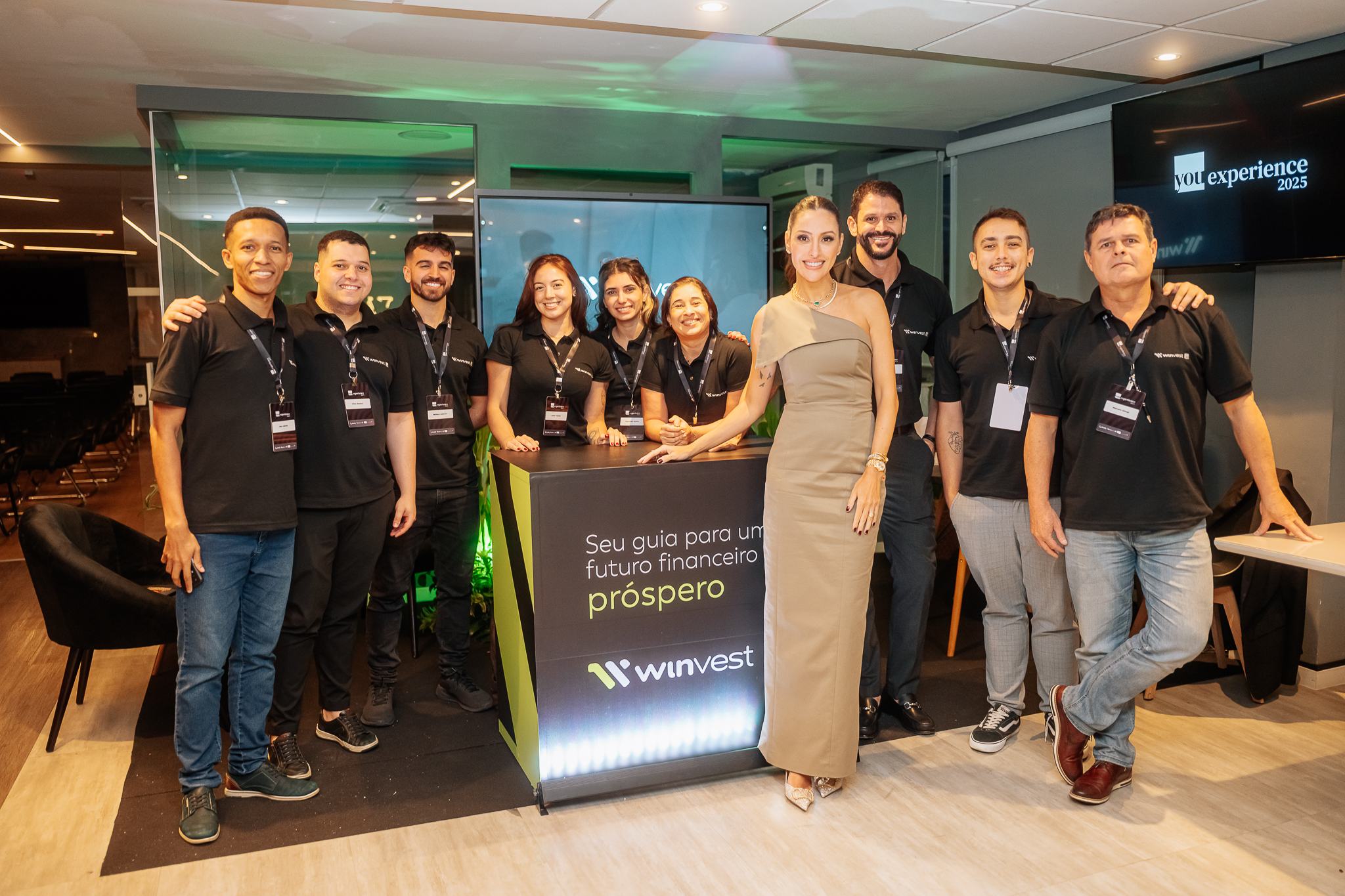 Ativação de marca para a Winvest no evento You - Roberta Carbonari. Sofisticação e propósito em cada detalhe. 